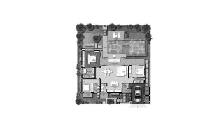 Villa floor plan, 3 bedrooms in Botanica Luxury Krabi No. 11007